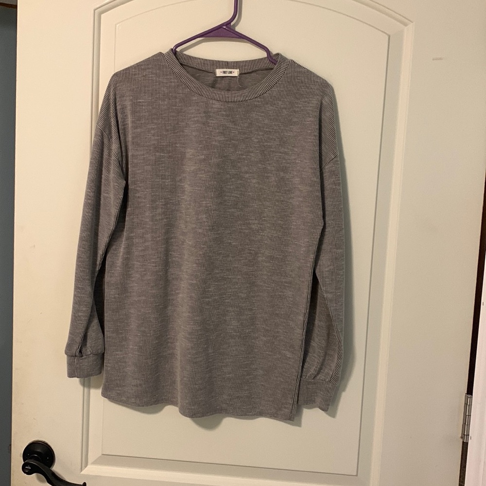 Brown Long Sleeve Blouse